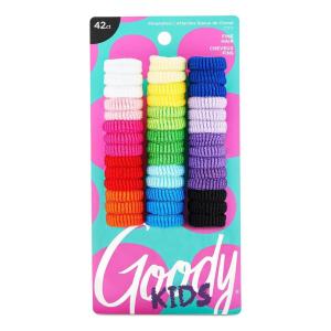 imageGoody Kids Ouchless Tiny Terry Ponytailers  Assorted Colors  PainFree Hair Accessories for Women Girls Babies and Teens  Perfect for Long Lasting Braids Ponytails and More 42 Count Pack of 1