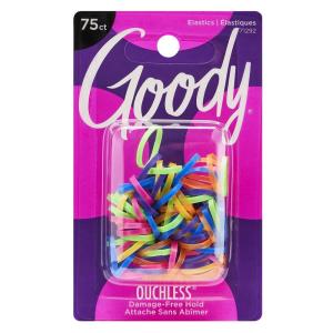 imageGoody Mini Latex Hair Elastics 75 Count Assorted Neon Colors Suitable for All Hair Types PainFree Styling Accessories for Women Men Boys ampamp Girls Long Lasting Braids Ponytails ampamp More