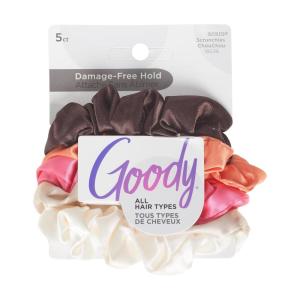 imageGoody Ouchless Satin Scrunchies  5 Ct Warm Tones DamageFree Hold Soft Overnight Hair Scrunchies to Sleep In Gentle Hair Accessories for Women ampamp Men All Day Comfort All Hair TypesWARM