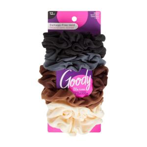 imageGoody Ouchless Scrunchies for Women 12 Ct Assorted Warm Tones DamageFree ampamp Secure Hold Ties Gentle Hair Accessories for Women ampamp Men All Day Comfort All Hair TypesNeutral Tones