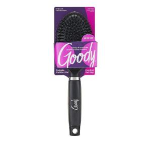 imageGoody Oval Hair Brush with Gelous Grip  For All Hair Types  Ion Infused Bristles for FrizzFree and Glossy Styling  PainFree Hair Accessories for Women Men Boys and Girls