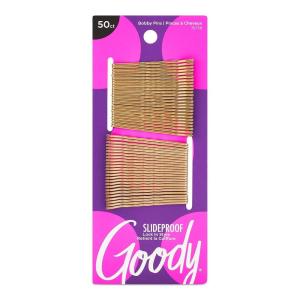 imageGoody SlideProof Bobby Pin 50 Ct Assorted Brunette Colors Ouchless Bobby Pins for Hair Styling Lock In Style Comfortable PainFree Accessories for Women ampamp Men All Hair TypesMetallic Blonde