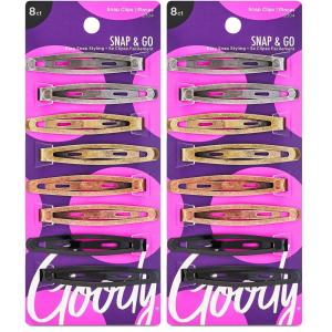 imageGoody Snap Hair Clips for Kids 10 Ct Warm Tones Barrettes for Women ampamp Family Easy Stackable Styling Comfort Contour Design Styling Accessories for All Occasions All Hair TypesAssorted