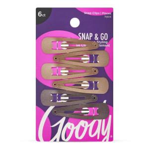 imageGoody Snap Hair Clips for Kids 10 Ct Warm Tones Barrettes for Women ampamp Family Easy Stackable Styling Comfort Contour Design Styling Accessories for All Occasions All Hair TypesBrunette