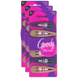 imageGoody Snap Hair Clips for Kids 10 Ct Warm Tones Barrettes for Women ampamp Family Easy Stackable Styling Comfort Contour Design Styling Accessories for All Occasions All Hair TypesBlackBrown 6 Ct