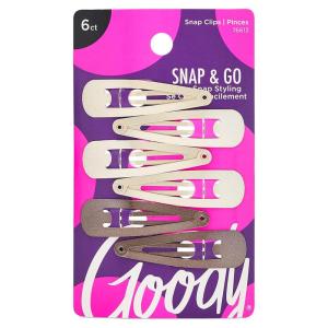 imageGoody Snap Hair Clips for Kids 10 Ct Warm Tones Barrettes for Women ampamp Family Easy Stackable Styling Comfort Contour Design Styling Accessories for All Occasions All Hair TypesBlonde