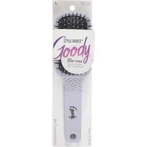 imageGoody Style Boost Mini Paddle Brush Cushion Detangler with Flexible Bristles Use as a Detangling or Styling Brush Tackles Tangles Knots ampamp Reduce Frizz Blue