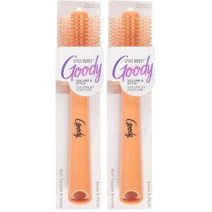 imageGoody Style Boost Round Brush 21mm Volumizing Blow Out for Fine Short ampamp Medium Hair EasyGrip Handle Lightweight Styling for Lift ampamp Root Volume Coral1 Count Pack of 2