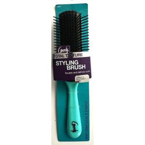 imageGoody Total Texture Detangler Brush Firm Bristles Smoothens Frizz Ergonomic Design Use as a Detangling or Styling Brush for Textured Hair Vibrant Turquoise1 Count Pack of 1
