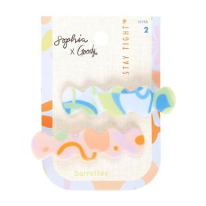 imageGoody X Sophia Yeshi Stay Tight Hair Barrettes NonSlip Barrettes for Women Girls ampamp Family Versatile Stylling Accessories for Women Clips for All Hair Types Multicolor Print 2 Ct