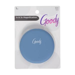 imageGOODY Compact Mirror  Blue DoubleSided EasyGrip Magnifying ampamp Travel Makeup Mirror with 1X ampamp 3X Magnification Lightweight OnTheGo Pocket ampamp Purse Essentials