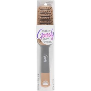 imageGoody Detangle It Vented Hair Brush Quick Drying Detangler with Flexible Bristle Use as a Detangling or Styling Brush to Tackle Tangles Knots ampamp Frizz All Hair Types BrownGrey