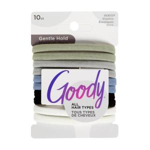 imageGoody Ouchless Seamless Hair Elastics 10 Ct Neutral Tones DamageFree Gentle Hold Ties No Snag or Pull For All Occasions Chic Styling Accessories for Women ampamp Men All Hair TypesCool Tones