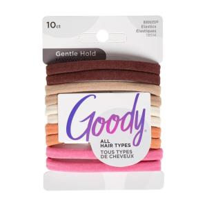 imageGoody Ouchless Seamless Hair Elastics 10 Ct Neutral Tones DamageFree Gentle Hold Ties No Snag or Pull For All Occasions Chic Styling Accessories for Women ampamp Men All Hair TypesWarm Tones