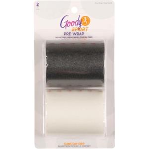 imageGoody Sport Athletic Hair Wrap  2 Ct Black ampamp White TearandWear Pre Wrap Headband SportLevel Grip for Workout ampamp Intense Sports All Hair Types
