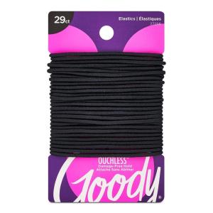 imageGoody Ouchless Womens Elastic Hair Tie  29 Count Black  2MM for Fine to Medium Hair  PainFree Hair Accessories for Women Perfect for Long Lasting Braids Ponytails and MoreBlack 29 Ct