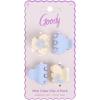imageGoody Luxe Mini Blue Flowers Claw Clips NoSlip Grip Hair Clips for All Hair Types 4 ctBlueWhite