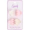imageGoody Luxe Mini White Flowers and Pink Claw Clips NoSlip Grip Hair Clips for All Hair Types 4 ct