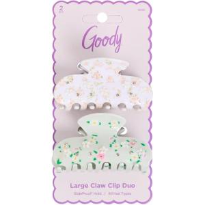 imageGoody Luxe Mini Blue Flowers Claw Clips NoSlip Grip Hair Clips for All Hair Types 4 ctFloral