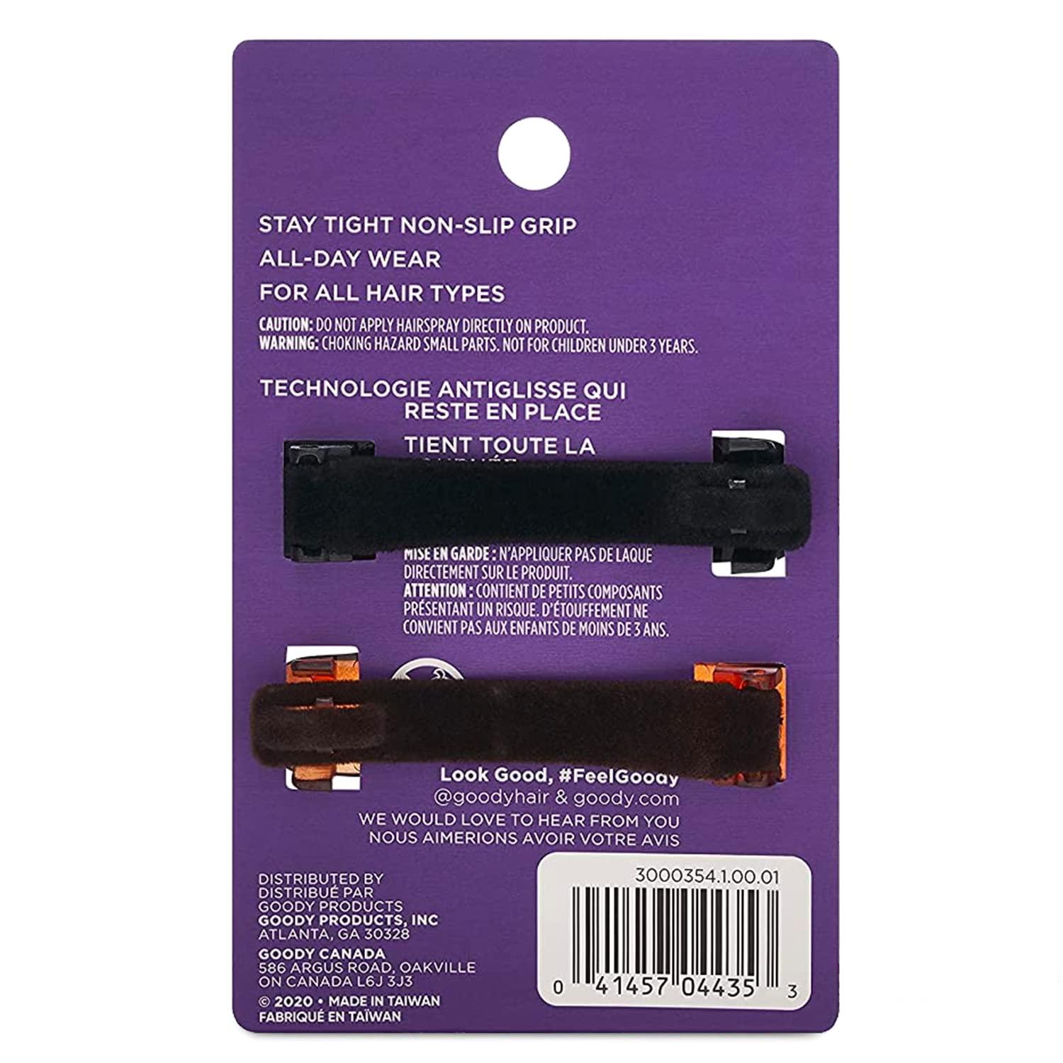 imageGoody SlideProof 2 Count  Barrettes  Suitable for All Hair Types  PainFree Hair Accessories for Women and Girls  All Day Comfort