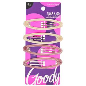 imageGoody Classics Goody Kids Epoxy Contour Snap Clips  4 CountAssorted Colors  Just Snap Into Place  Suitable For All Hair Types  PainFree Hair Accessories For Women And Girls  All Day ComfortLarge Epoxy