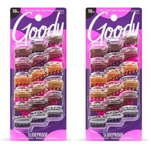 imageGoody Classics Mini Claw Clips  Assorted Colors  For All Hair Types  Great for Easily Pulling Up Your Hair  PainFree Hair Accessories for Women Men Boys and Girls 18 Count Pack of 118 Count Pack of 2