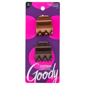 imageGoody Mini Claw Clips Colour Collection  2Pack Brunette  Great for Easily Pulling Up Your Hair  PainFree Hair Accessories for Women Men Boys and GirlsBrunette 2 Ct