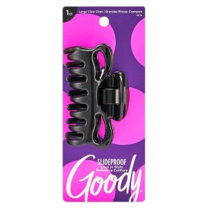 imageGoody Ouchless Nometal Flexible Claw Hair Clip Large Black 1count Pack of 3 1936822