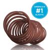 imageGOODY Ouchless Womens Hair Braided Elastics 4mm for Medium Hair Brown 32 Count Pack of 1Brown 32 Ct Medium Hair