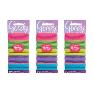 imageGOODY Ouchless Womens Hair Braided Elastics 4mm for Medium Hair Brown 32 Count Pack of 1Neon Tribal