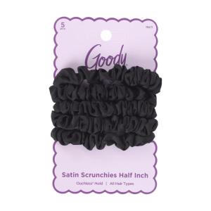 imageGoody Luxe Half Inch Satin Scrunchies Ouchless Hold For All Hair Types 5 pcs