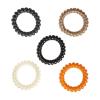 imageGoody Dentless Spiral Hair Ties Hair Coils  5 Ct Neutral Tones Phone Cord Hair Ties Secure Hold Jelly Bands for All Occasions Hair Accessories for Women amp Men For MediumThick HairNEUTRAL