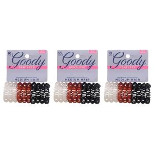 imageGoody Dentless Spiral Hair Ties Hair Coils  5 Ct Neutral Tones Phone Cord Hair Ties Secure Hold Jelly Bands for All Occasions Hair Accessories for Women amp Men For MediumThick HairMini Neutral