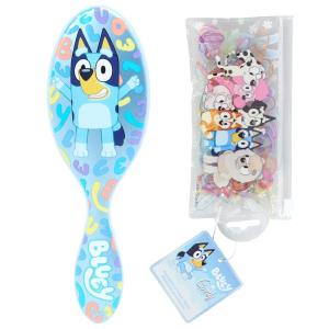 imageWet Brush Bluey Kids Midi Hair Brush Limited Edition Orange  Goody x Bluey Multicolor Hair Polybands in Bluey Bingo amp Characters Pouch 300ct For All Hair Types