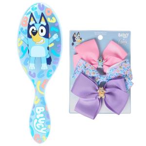 imageWet Brush Bluey Kids Midi Hair Brush Limited Edition Orange  Goody x Bluey amp Bingo Multicolor Bow Barrettes 3ct For All Hair Types SlideProof Hold Blue Pink amp Purple