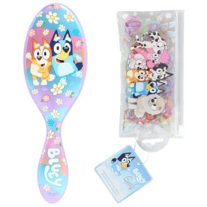imageWet Brush Bluey amp Bingo Kids Midi Hair Brush Limited Edition Purple  Goody x Bluey Multicolor Hair Polybands in Bluey Bingo amp Characters Pouch 300ct For All Hair Types
