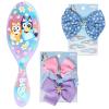 imageWet Brush Bluey amp Bingo Kids Midi Hair Brush Limited Edition Purple  Goody x Bluey Multicolor Floral Bow Barrette and Snap Clips 5ct  Multicolor Bow Barrettes 3ct Blue Pink amp Purple