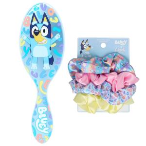 imageWet Brush Bluey Kids Midi Hair Brush Limited Edition Orange  Goody x Bluey Multicolor Satin Scrunchies 4ct For All Hair Types
